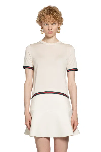 Gucci Cashmere And Silk Sweater In White