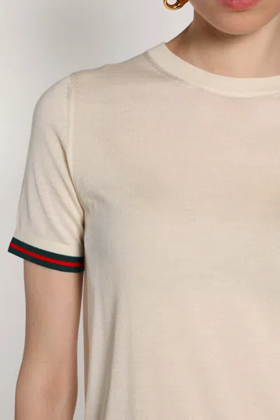 Gucci Cashmere And Silk Sweater In White