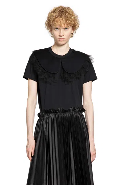 Noir Kei Ninomiya Ruffled-lace Top In Black