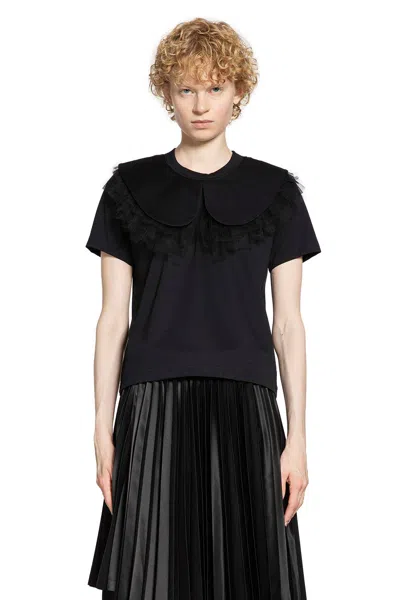 Noir Kei Ninomiya Ruffled-lace Top In Black