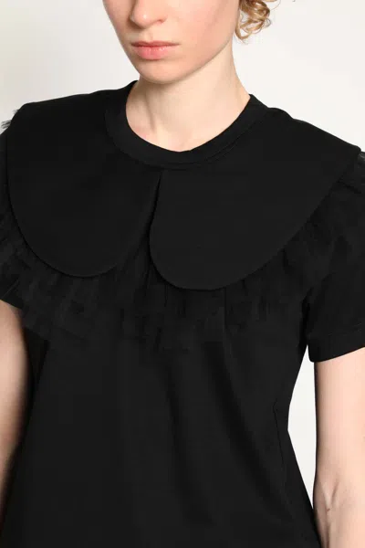 Noir Kei Ninomiya Ruffled-lace Top In Black