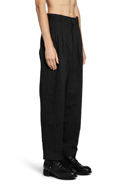 Forme D'expression Man Black Trousers In Black