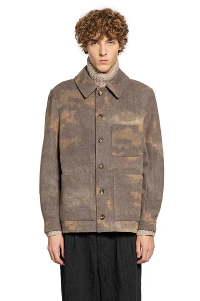 Forme D'expression Man Brown Jackets In Brown