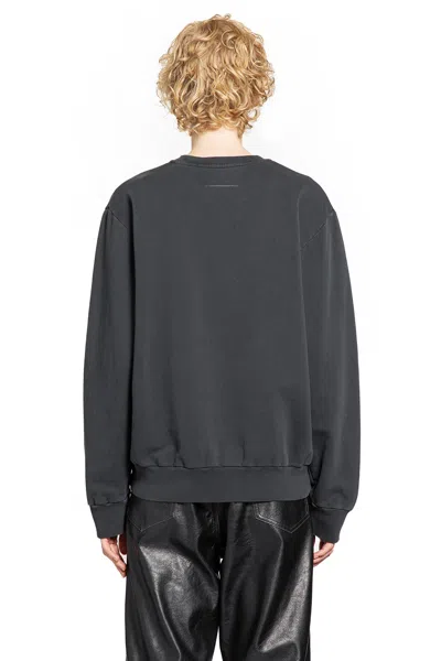 Mm6 Maison Margiela Mm6 By Maison Margiela Wool Taped Label Crewneck Sweater In Black