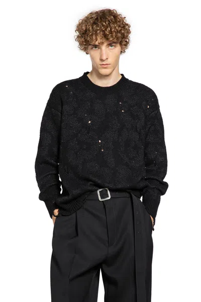 Laneus Man Brown Knitwear In Black