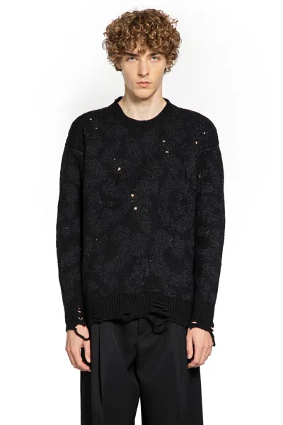 Laneus Man Brown Knitwear In Black