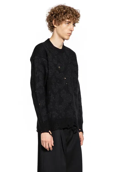 Laneus Man Brown Knitwear In Black