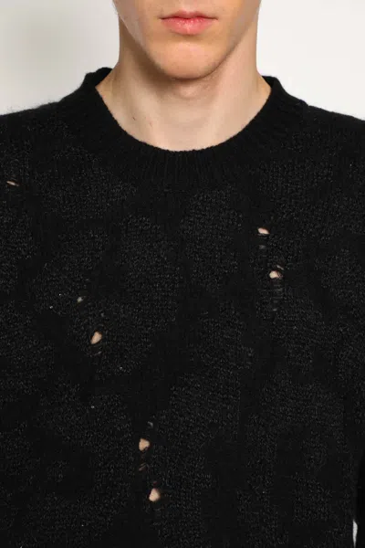 Laneus Man Brown Knitwear In Black