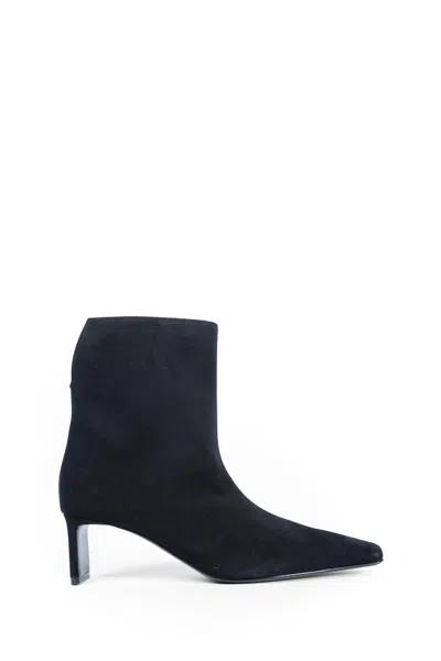 Khaite Ona Ankle Boots In Leather In Black