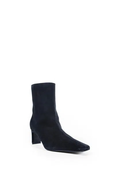 Khaite Ona Ankle Boots In Leather In Black