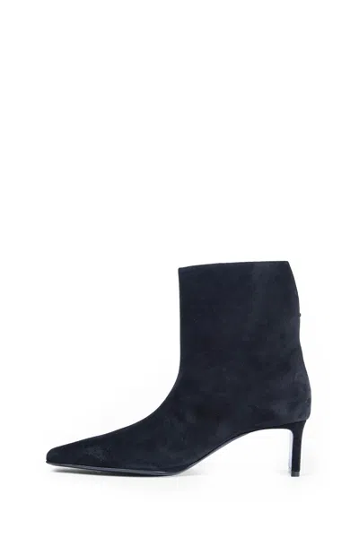 Khaite Ona Ankle Boots In Leather In Black