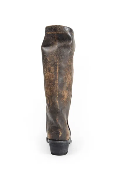 Khaite Clive 25 Leather Boots In Multi