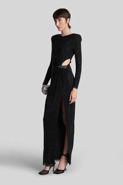 Self-portrait Black Rhinestone Embellished Maxi Dress Clothing In Black