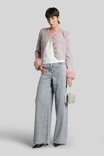 Self-portrait Self Portrait Crystal-embellished Tweed Jacket In Multi