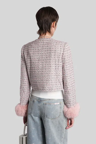 Self-portrait Self Portrait Crystal-embellished Tweed Jacket In Multi