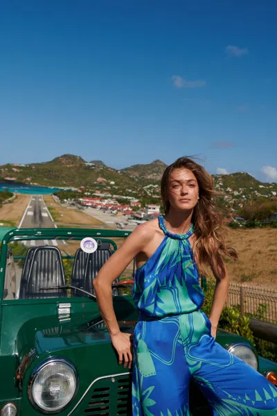 Poupette St Barth Top Cleo In Animal Print