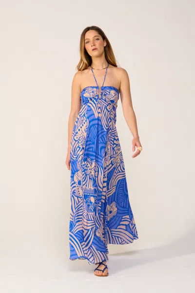 Poupette St Barth Long Dress Carla In Multi