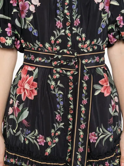 Farm Rio Belle Garden Floral-print Cotton-blend Mini Dress In Multi