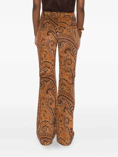 Etro Paisley-pattern Corduroy Trousers In Multi