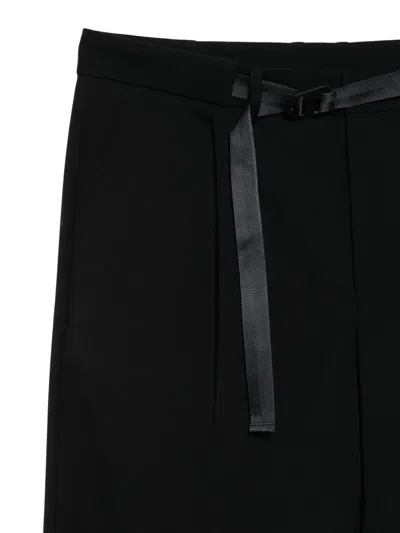Moncler Straight-leg Trousers With Belt In Black