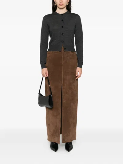 Goes Botanical Cardigan Mit Rundem Ausschnitt In Black