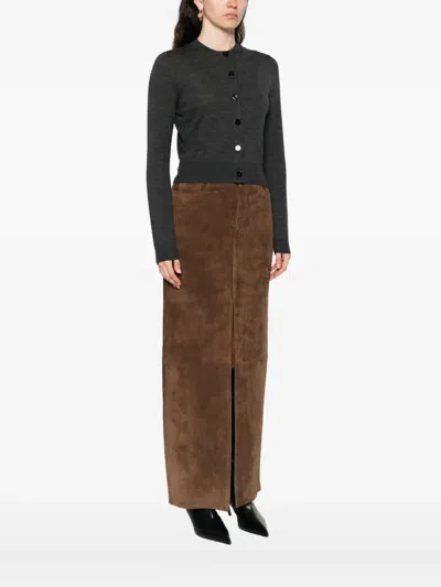 Goes Botanical Cardigan Mit Rundem Ausschnitt In Black