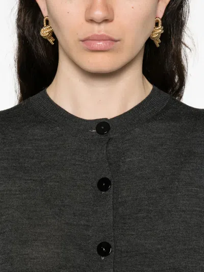 Goes Botanical Cardigan Mit Rundem Ausschnitt In Black