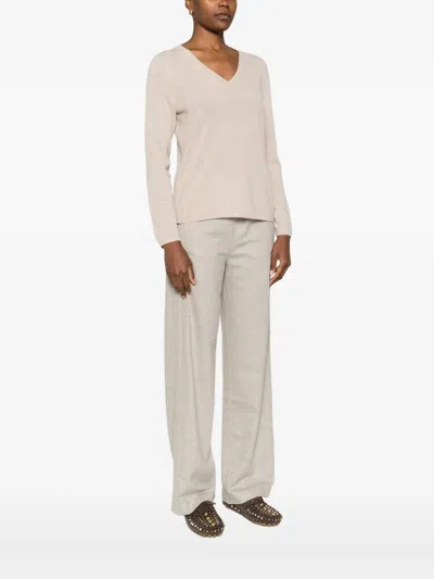 Gran Sasso Pullover Mit V-ausschnitt In Brown