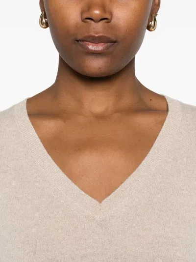 Gran Sasso Pullover Mit V-ausschnitt In Brown