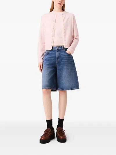 Maje Cardigan Mit Knopfleiste In Pink