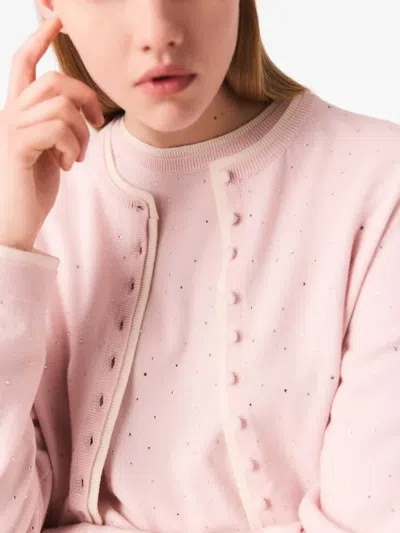 Maje Cardigan Mit Knopfleiste In Pink