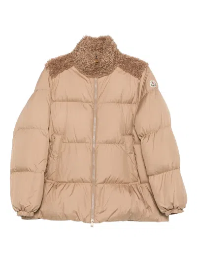 Moncler Daunenjacke Esnaie Mit Teddyfleece In Neutral
