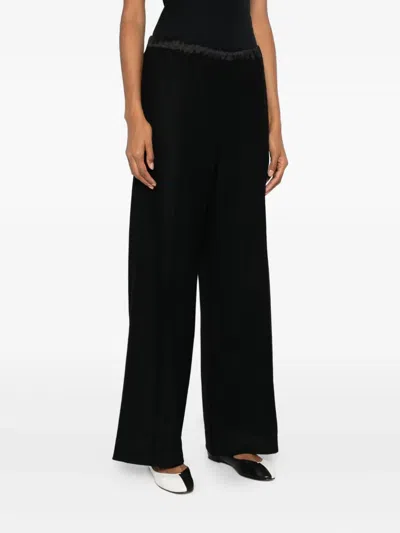 Vince Satin-trim Pants In Black