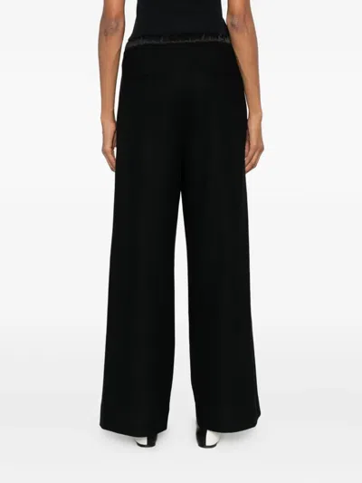 Vince Satin-trim Pants In Black