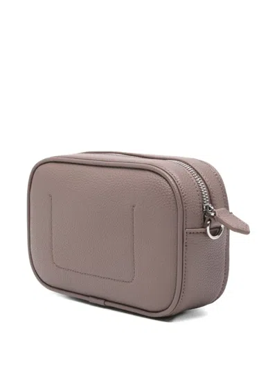 Emporio Armani Taupe Logo Crossbody Bag In Brown
