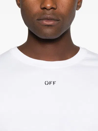 Off-white Graphic Print Crew Neck Short Sleeve T-shirt In White