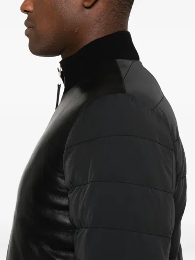 The Jack Leathers Quilted-sleeve Jacket In Multi