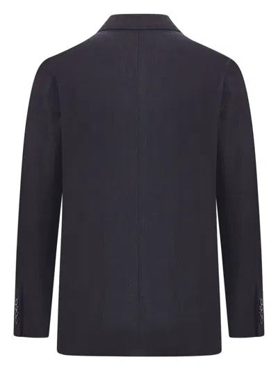 Lardini Wool Single-breasted Suit In Blue