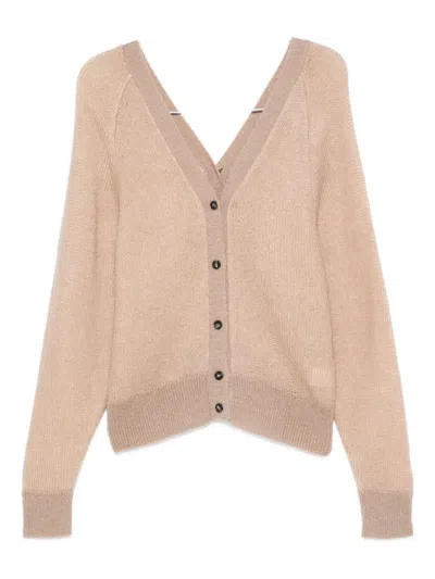 Rame Mohair Wool-blend Cardigan In Neutral