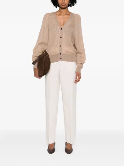 Rame Mohair Wool-blend Cardigan In Neutral