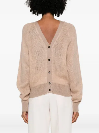 Rame Mohair Wool-blend Cardigan In Neutral