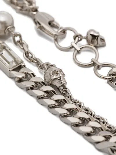Alexander Mcqueen Chain-link Bracelet In Metallic