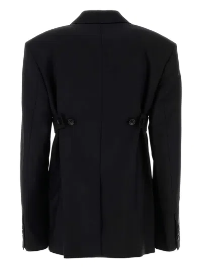 Alexander Wang Oversized Blazer With Logo In Black