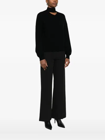 Blugirl Rollkragenpullover Mit Zopfmuster In Black