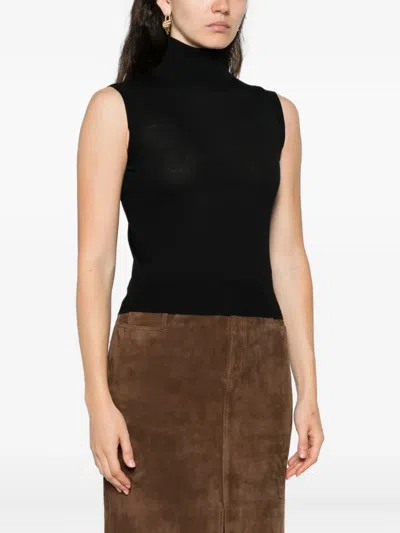 Goes Botanical Fein Gestricktes Top In Black