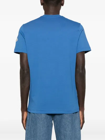 Moncler Graphic-print Short-sleeve T-shirt In Blue