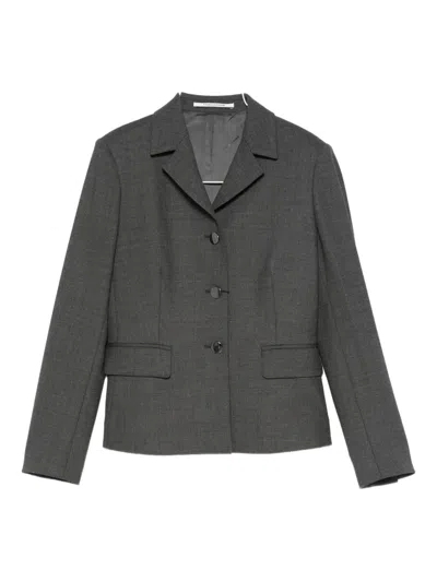 Tagliatore Tailored Gray Jacket With Notched Collar In Gray