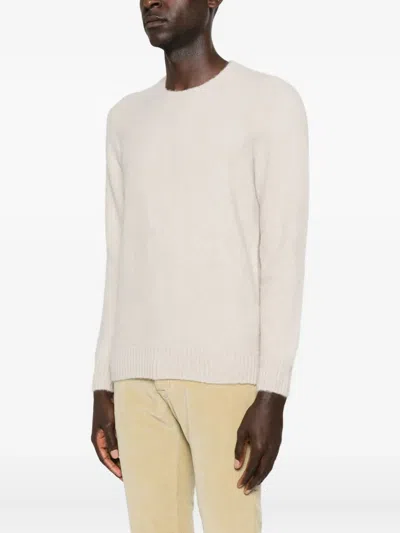 Drumohr Long Sleeve Crew-neck Sweater In Neutral