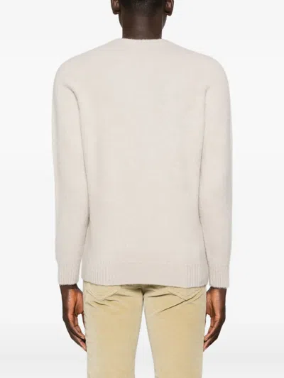 Drumohr Long Sleeve Crew-neck Sweater In Neutral