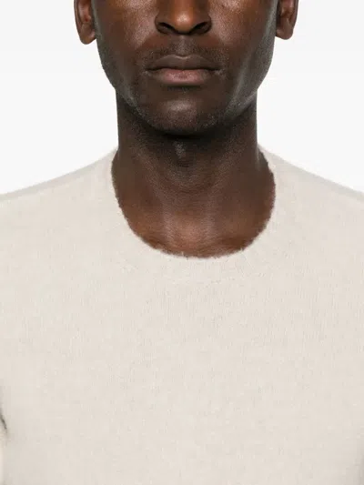 Drumohr Long Sleeve Crew-neck Sweater In Neutral